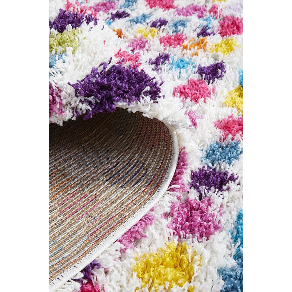 Gamma 455 Multi Colour Dot Modern Shaggy Rug - Rugs Of Beauty - 10