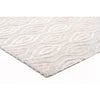 Vienna 2350 Hand Loomed White Patterned Wool and Viscose Modern Rug - Rugs Of Beauty - 2