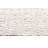 Vienna 2350 Hand Loomed White Patterned Wool and Viscose Modern Rug - Rugs Of Beauty - 3