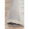 Vienna 2350 Hand Loomed White Patterned Wool and Viscose Modern Rug