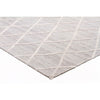 Vienna 2351 Hand Loomed Silver Grey Patterned Wool and Viscose Modern Rug - Rugs Of Beauty - 2