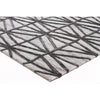 Vienna 2353 Hand Loomed Pewter Charcoal Grey Patterned Wool and Viscose Modern Rug - Rugs Of Beauty - 2