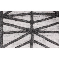 Vienna 2353 Hand Loomed Pewter Charcoal Grey Patterned Wool and Viscose Modern Rug - Rugs Of Beauty - 4