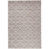 Vienna 2354 Hand Loomed Silver Grey Beige Brown Patterned Wool and Viscose Modern Rug - 1