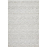 Vienna 2355 Hand Loomed Grey Beige Patterned Wool and Viscose Modern Rug