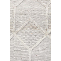 Vienna 2355 Hand Loomed Grey Beige Patterned Wool and Viscose Modern Rug