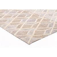 Vienna 2358 Hand Loomed Sand Beige Brown Patterned Wool and Viscose Modern Rug - Rugs Of Beauty - 3