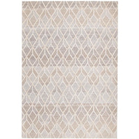 Vienna 2358 Hand Loomed Sand Beige Brown Patterned Wool and Viscose Modern Rug - Rugs Of Beauty - 1