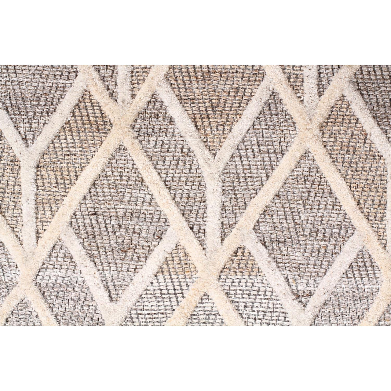 Vienna 2358 Hand Loomed Sand Beige Brown Patterned Wool and Viscose Modern Rug - Rugs Of Beauty - 5