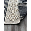 Vanessa 501 Wool Polyester Black White Diamond Striped Rug - Rugs Of Beauty - 3