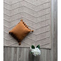 Umea Zig Zag Beige Wool Polyester Rug - Rugs Of Beauty - 2