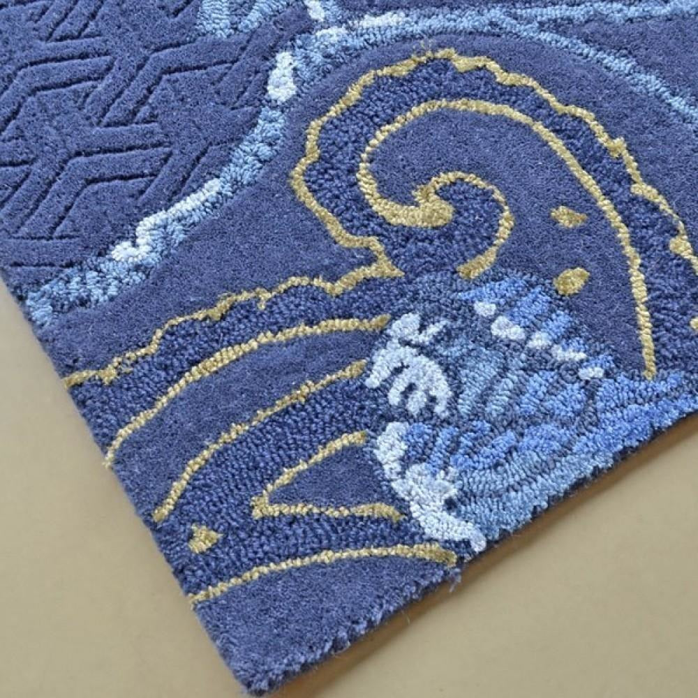 Wedgwood Fabled Floral Navy Designer Rug - Rugs Of Beauty - 5