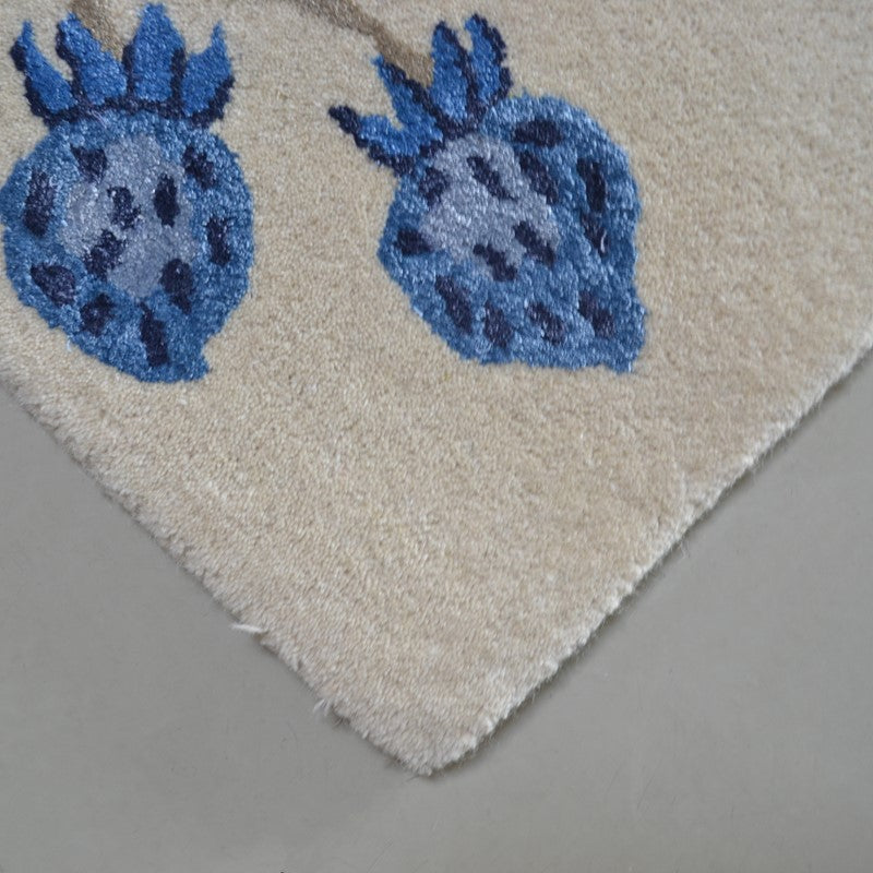 Wedgwood Wild Strawberry Cream 38108 Wool Viscose Designer Rug - Rugs Of Beauty - 3