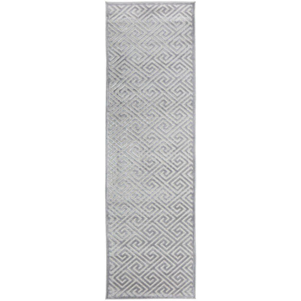 Skien 530 Luxe Modern Silver Grey Runner Rug - Rugs Of Beauty - 1