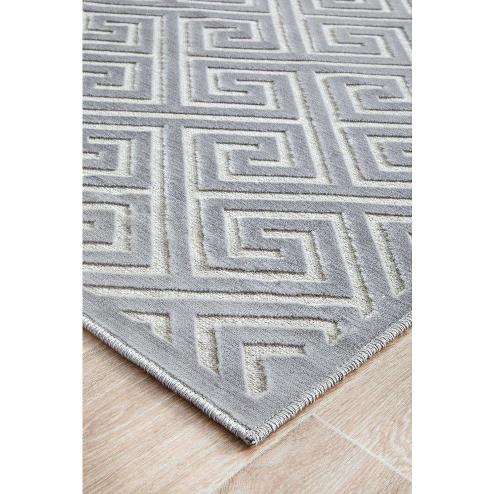 Skien 530 Luxe Modern Silver Grey Runner Rug - Rugs Of Beauty - 5