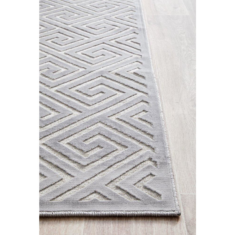 Skien 530 Luxe Modern Silver Grey Runner Rug - Rugs Of Beauty - 6