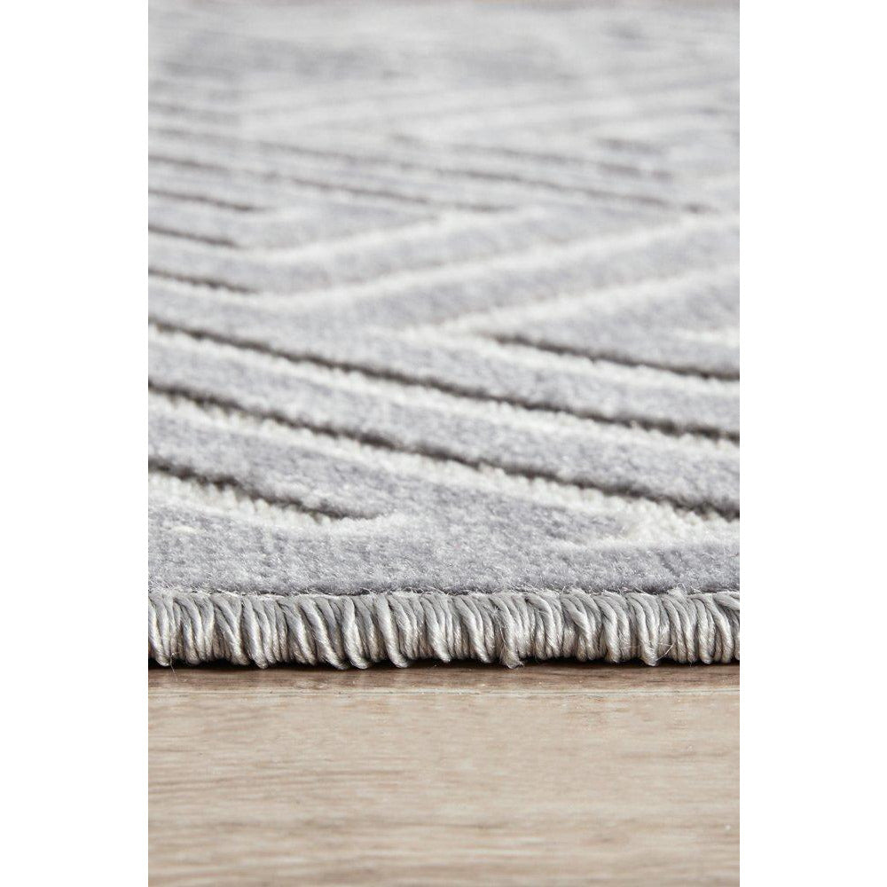Skien 530 Luxe Modern Silver Grey Runner Rug - Rugs Of Beauty - 7