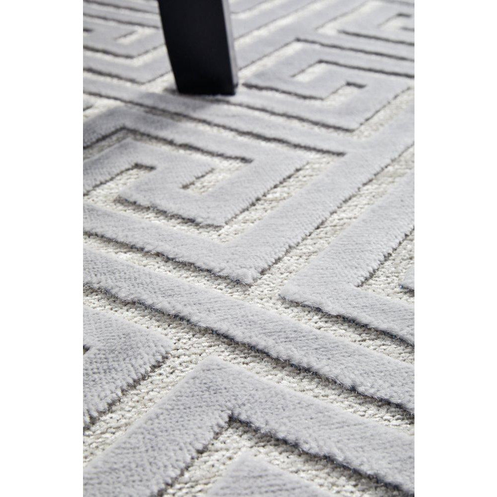 Skien 530 Luxe Modern Silver Grey Runner Rug - Rugs Of Beauty - 8