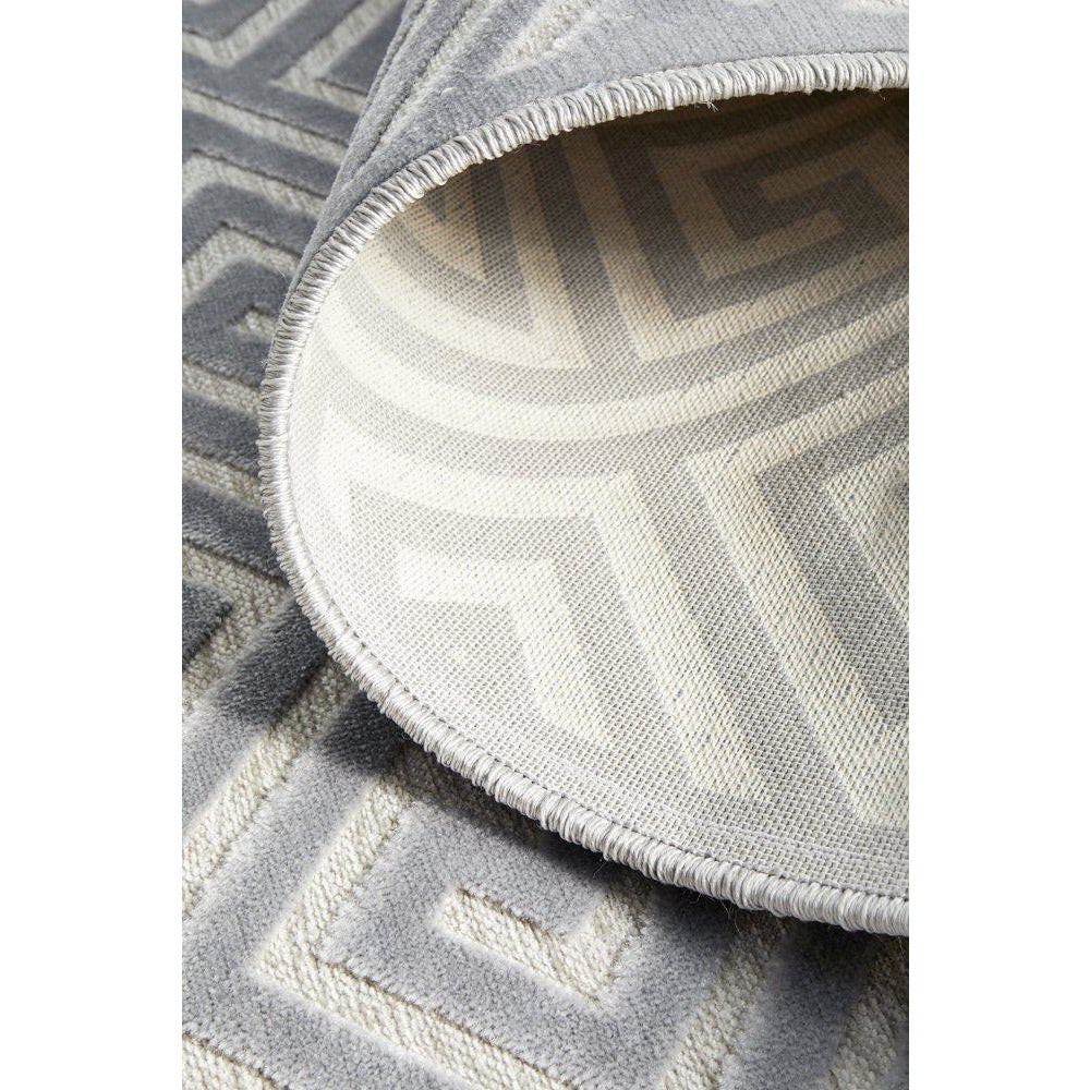 Skien 530 Luxe Modern Silver Grey Runner Rug - Rugs Of Beauty - 9
