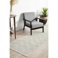 Skien 530 Luxe Modern Natural White Runner Rug - Rugs Of Beauty - 3