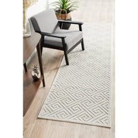 Skien 530 Luxe Modern Natural White Runner Rug - Rugs Of Beauty - 2