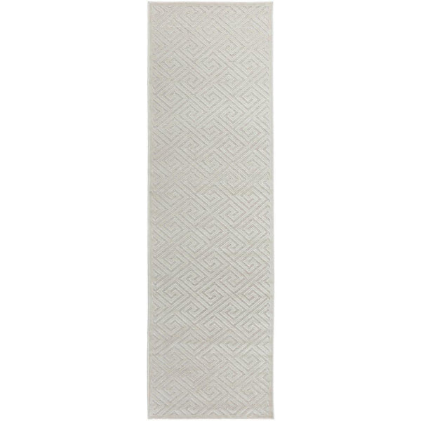Skien 530 Luxe Modern Natural White Runner Rug - Rugs Of Beauty - 1