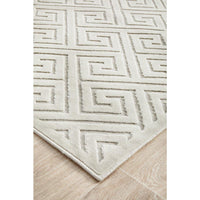 Skien 530 Luxe Modern Natural White Runner Rug - Rugs Of Beauty - 5