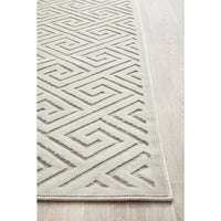 Skien 530 Luxe Modern Natural White Runner Rug - Rugs Of Beauty - 6