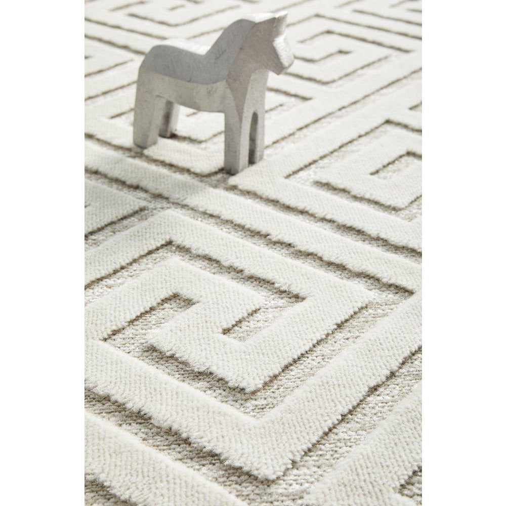 Skien 530 Luxe Modern Natural White Runner Rug - Rugs Of Beauty - 7