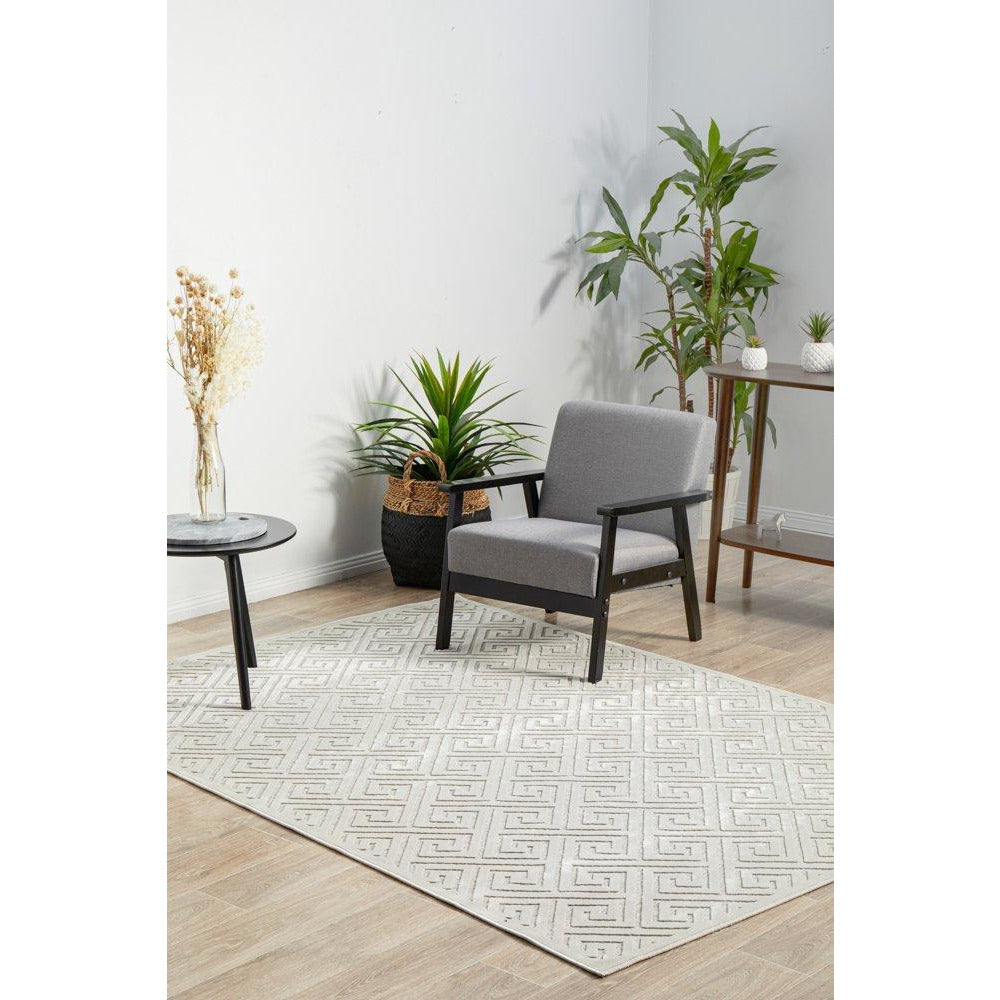Skien 530 Luxe Modern Natural White Rug - Rugs Of Beauty - 3