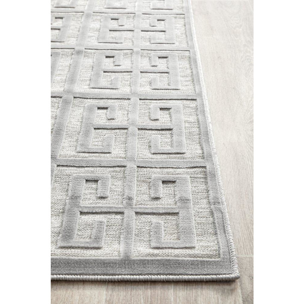 Skien 531 Luxe Modern Silver Grey Runner Rug - Rugs Of Beauty - 6