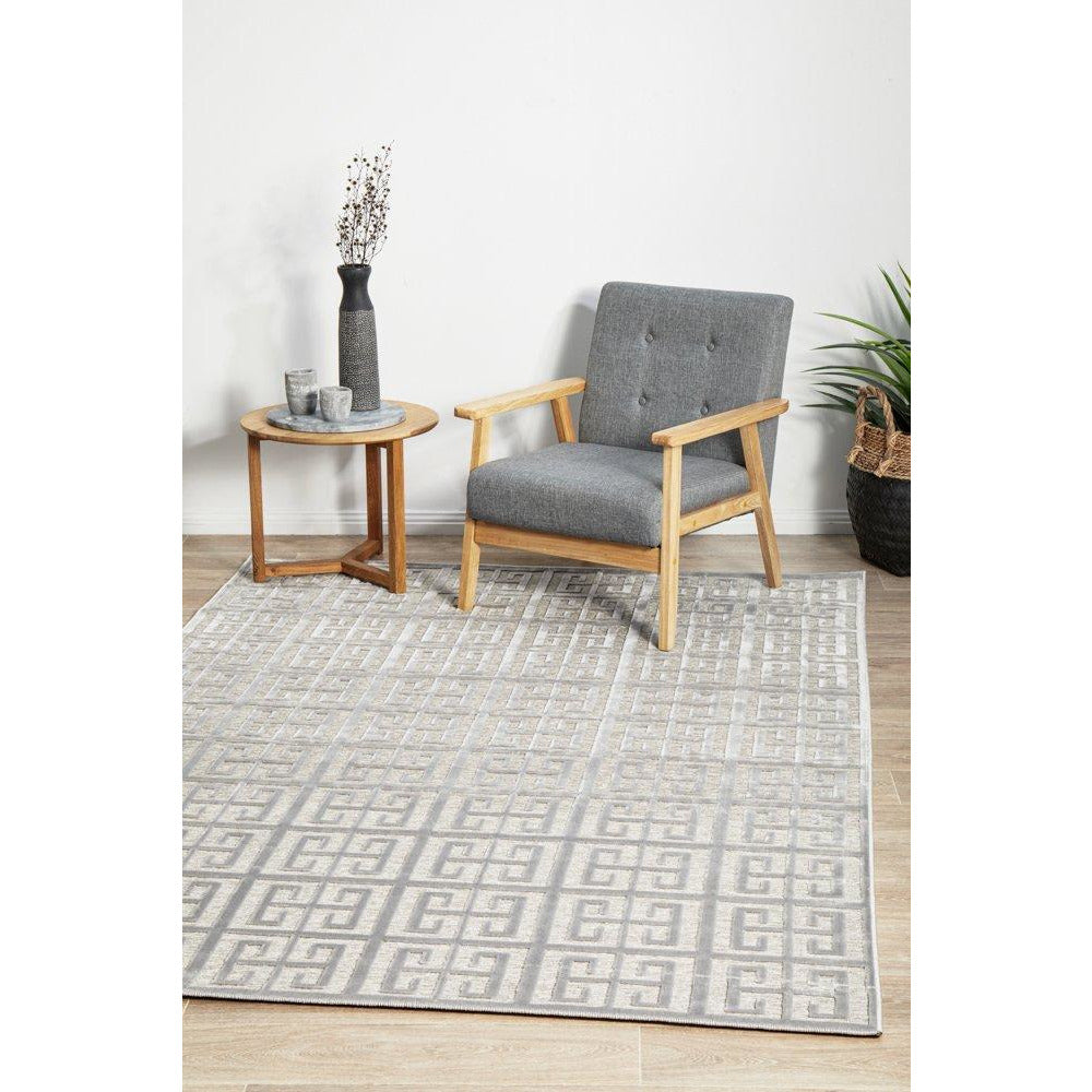 Skien 531 Luxe Modern Silver Grey Rug - Rugs Of Beauty - 4