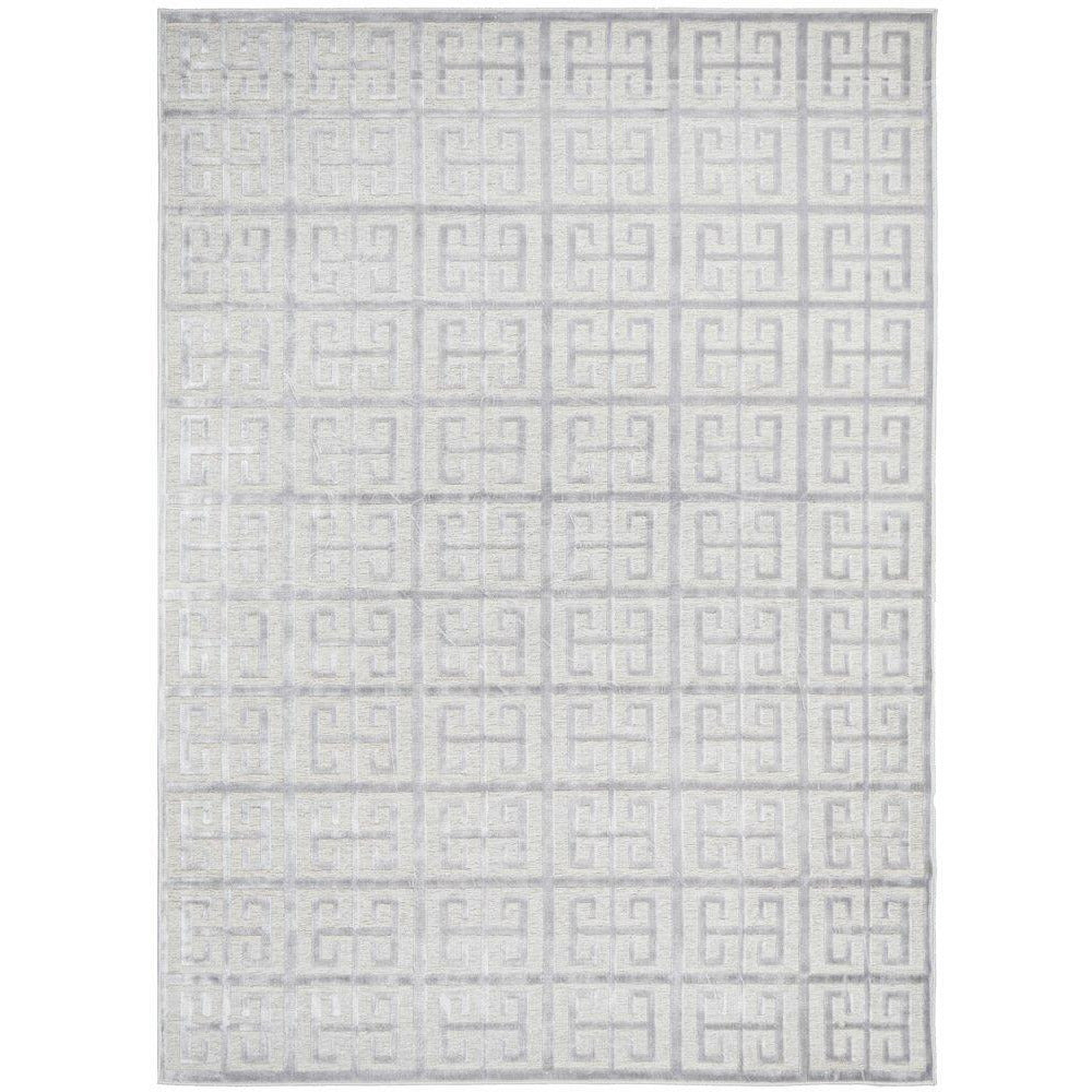 Skien 531 Luxe Modern Silver Grey Rug - Rugs Of Beauty - 1