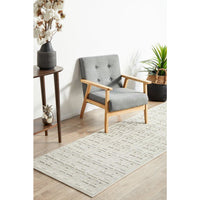 Skien 531 Luxe Modern Natural White Runner Rug - Rugs Of Beauty - 3