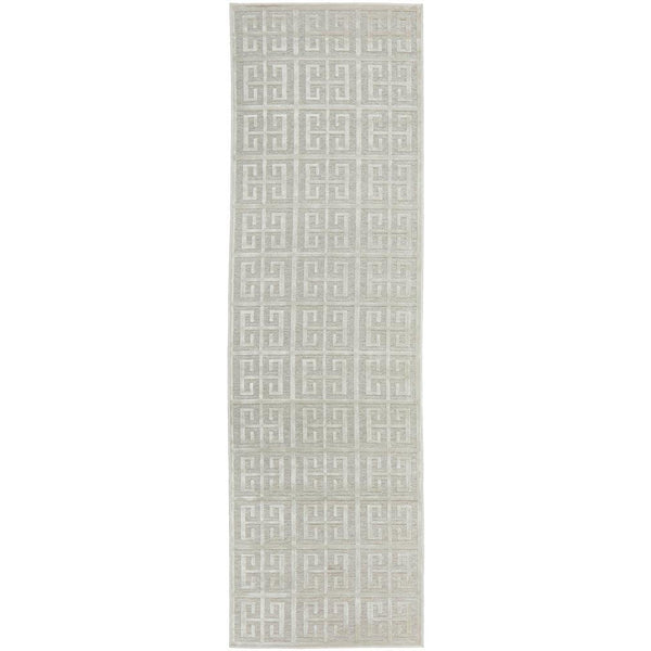 Skien 531 Luxe Modern Natural White Runner Rug - Rugs Of Beauty - 1