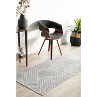 Skien 532 Luxe Modern Silver Grey Runner Rug