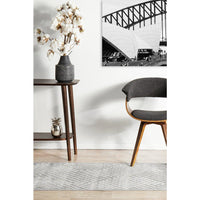 Skien 532 Luxe Modern Silver Grey Runner Rug