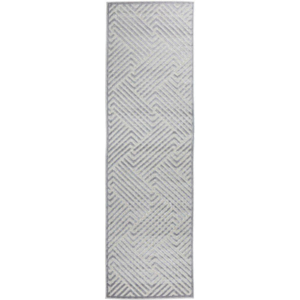 Skien 532 Luxe Modern Silver Grey Runner Rug