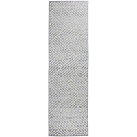 Skien 532 Luxe Modern Silver Grey Runner Rug