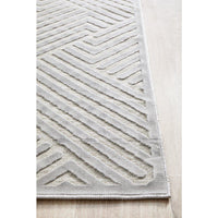 Skien 532 Luxe Modern Silver Grey Runner Rug