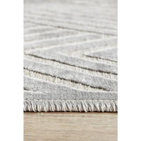 Skien 532 Luxe Modern Silver Grey Runner Rug
