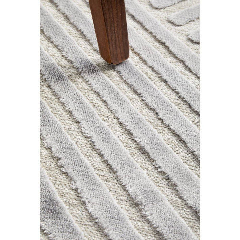 Skien 532 Luxe Modern Silver Grey Runner Rug