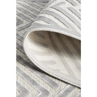 Skien 532 Luxe Modern Silver Grey Runner Rug