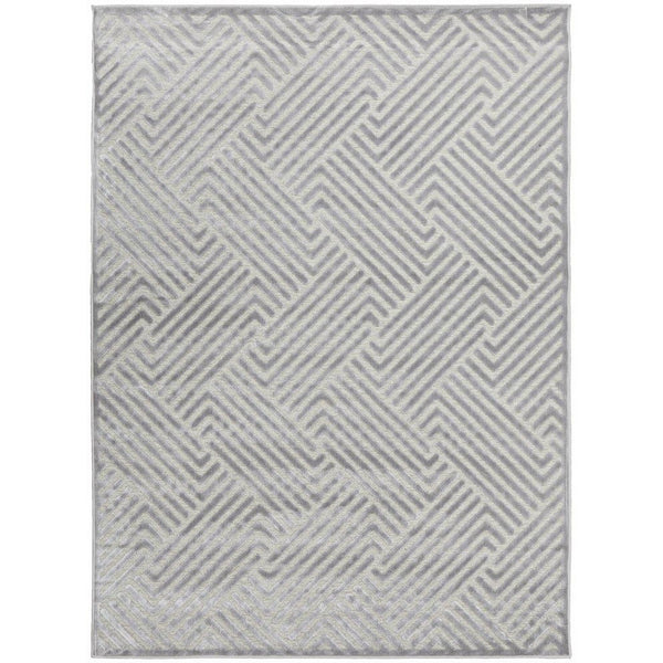 Skien 532 Luxe Modern Silver Grey Rug - Rugs Of Beauty - 1