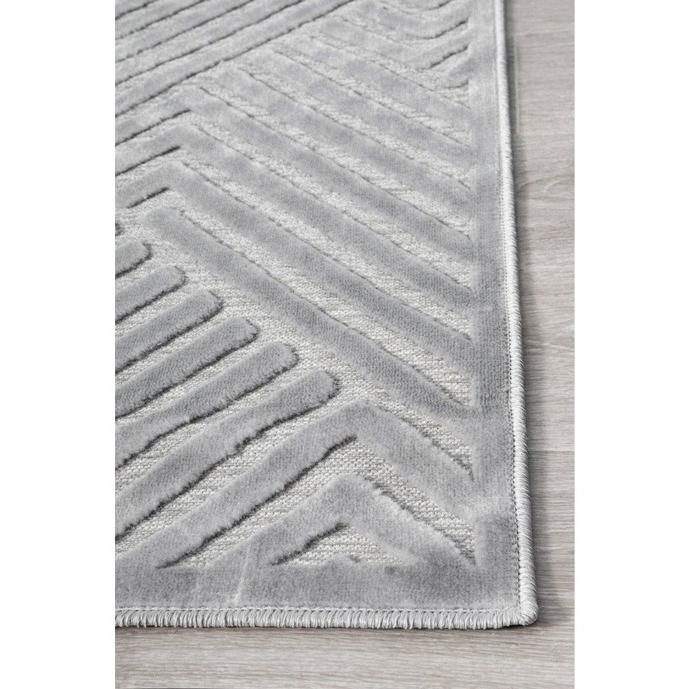 Skien 532 Luxe Modern Silver Grey Rug - Rugs Of Beauty - 7