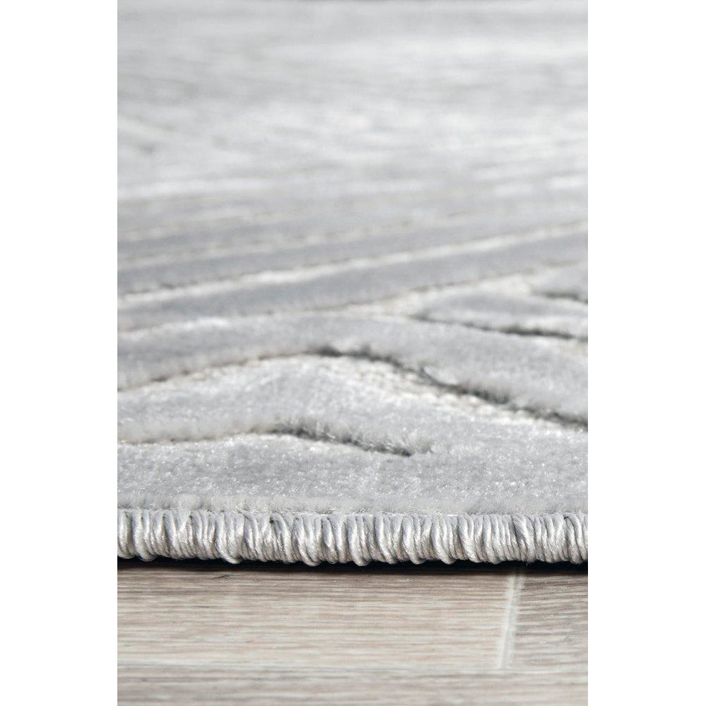 Skien 532 Luxe Modern Silver Grey Rug - Rugs Of Beauty - 8