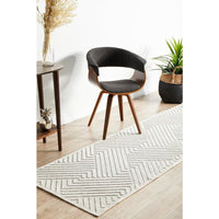 Skien 532 Luxe Modern Natural White Runner Rug - Rugs Of Beauty - 3
