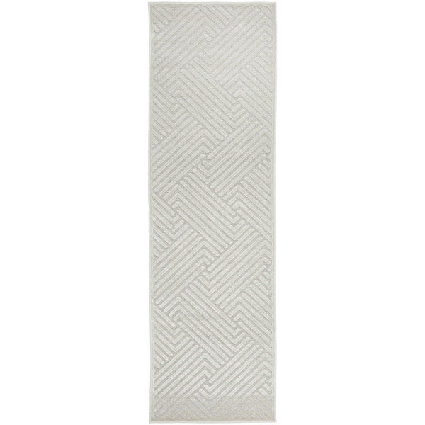 Skien 532 Luxe Modern Natural White Runner Rug - Rugs Of Beauty - 1