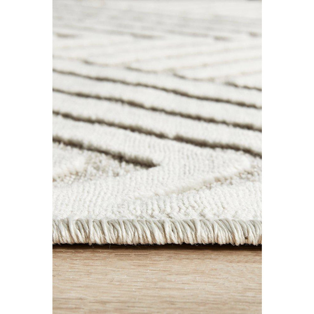 Skien 532 Luxe Modern Natural White Runner Rug - Rugs Of Beauty - 7