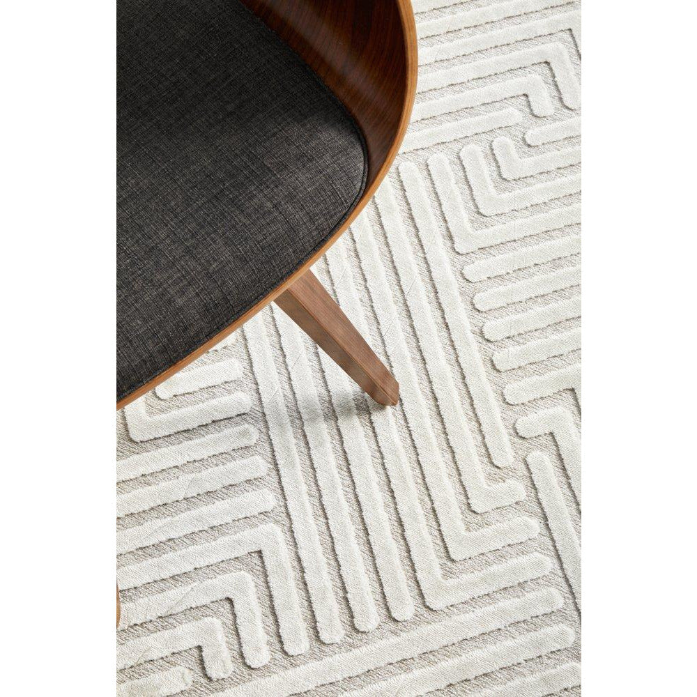 Skien 532 Luxe Modern Natural White Runner Rug - Rugs Of Beauty - 8